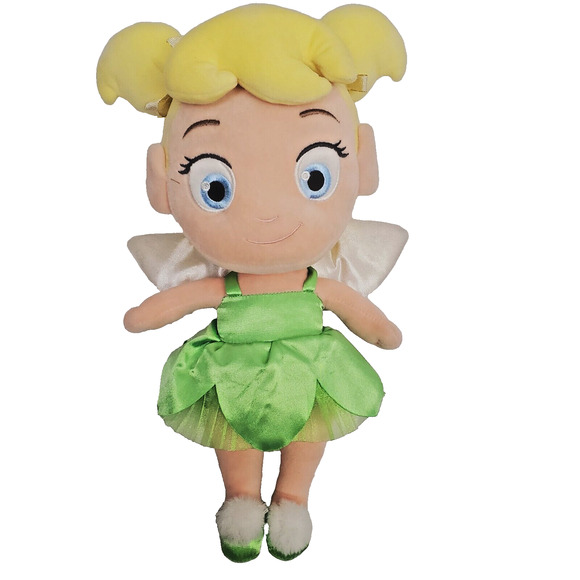 Disney Store Tinkerbell Baby Plush Doll 14" Embroidered Eyes Fairy Stuffed Toy - Picture 2 of 6
